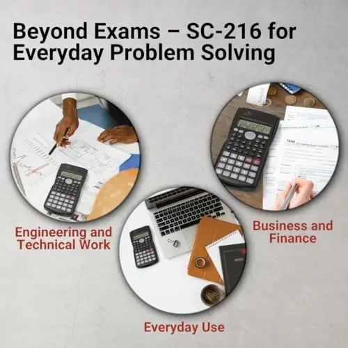 SC 216 Non Graphing Scientific Calculator for School by Red Star Tec (2 Pack Bundle) 