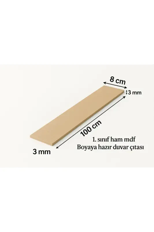 Scandinavian Wall Rail 100cm x 8 cm (10 PCS) Kids Room Wall Decoration, Wall Rail - 4