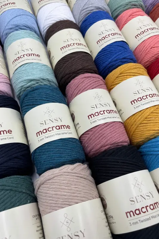 Scanned Macrame Rope 3mm Combable Cotton Macrame Rope Macrame Rope Sage-Sage - 4