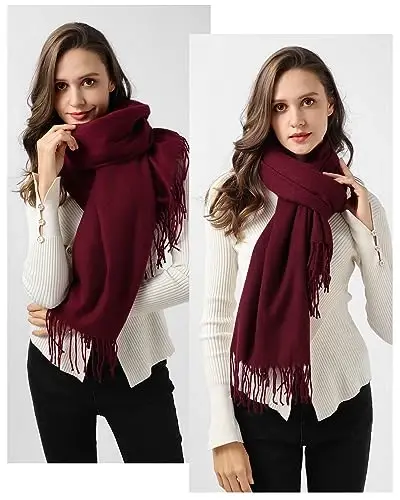 Scarf for Women - Winter Scarf for Women Cold Weather Soft PasModazoneina Shawl - 5