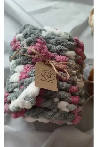 Scarf Puffy 100% Hand Knitted 200 * 22 Cm. COLOR 6070-COLOR 6070 - 1