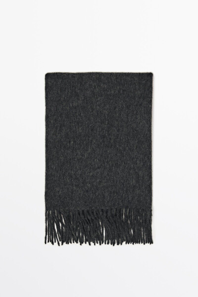 Scarf with tassels, wool and cashmere blend - 6