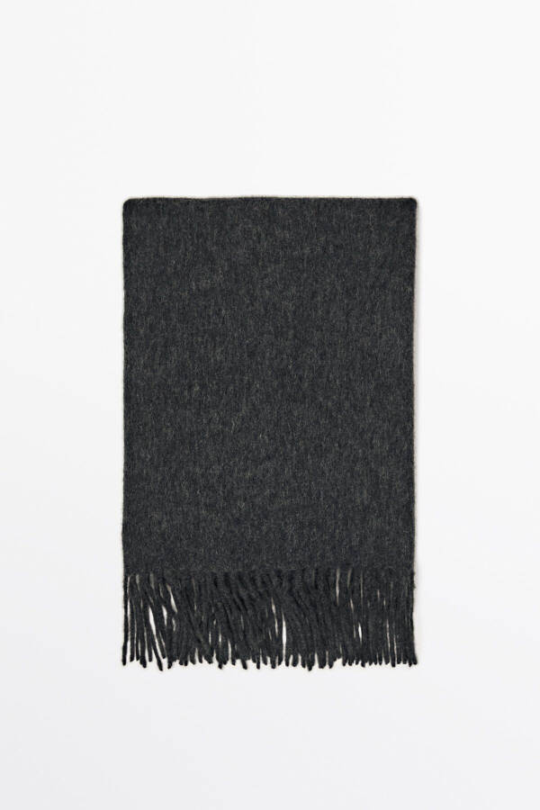 Scarf with tassels, wool and cashmere blend - 6