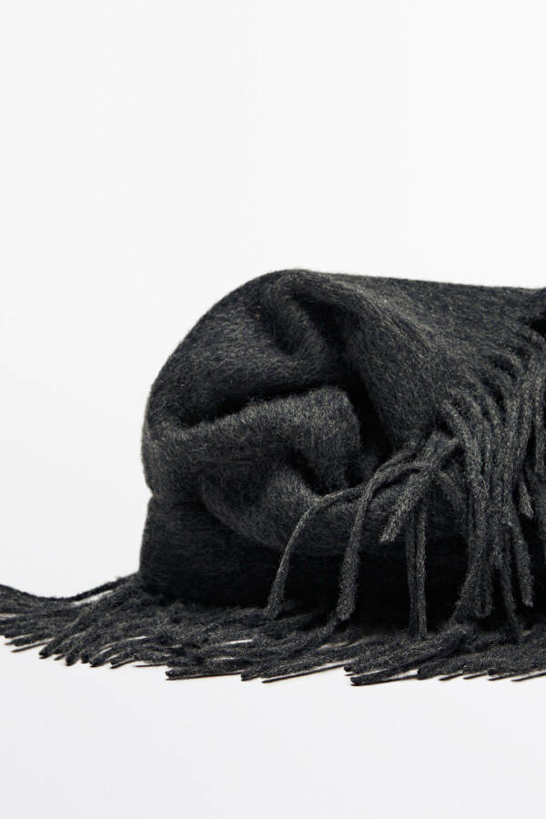 Scarf with tassels, wool and cashmere blend - 10