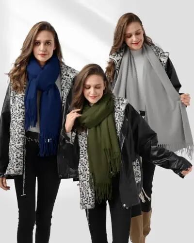 Scarfs for Women PasModazoneina Shawls and Wraps for Evening Dress Wedding Bridal | CasModazoneere‑like soft & cozy hand‑feel; Oversized long scarf with tassels; Versatile: can be used as scarf, shawl or wrap - 5