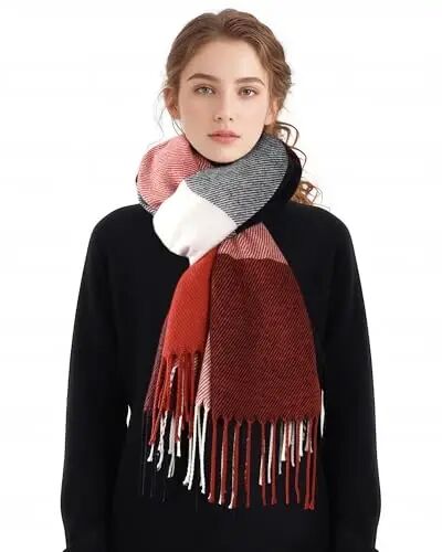 Scarfs for Women PasModazoneina Shawls and Wraps for Evening Dress Wedding Bridal | CasModazoneere‑like soft & cozy hand‑feel; Oversized long scarf with tassels; Versatile: can be used as scarf, shawl or wrap - 2