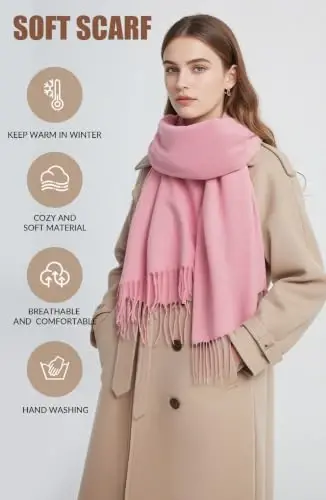 Scarfs for Women PasModazoneina Shawls and Wraps for Evening Dress Wedding Bridal | CasModazoneere‑like soft & cozy hand‑feel; Oversized long scarf with tassels; Versatile: can be used as scarf, shawl or wrap - 4