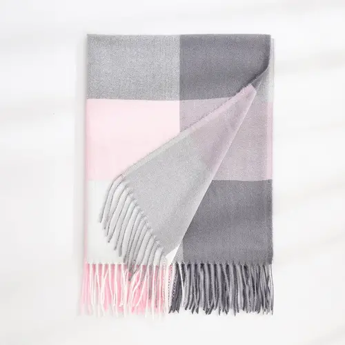 Scarves for Women, Women's Scarves, Wraps, Ladies Scarf, Striped Color Plaid Shawl, Elegant Ladies Style, Warm Comfortable and Winter Scarf, Women's Wraps, PasModazoneinas. - 1
