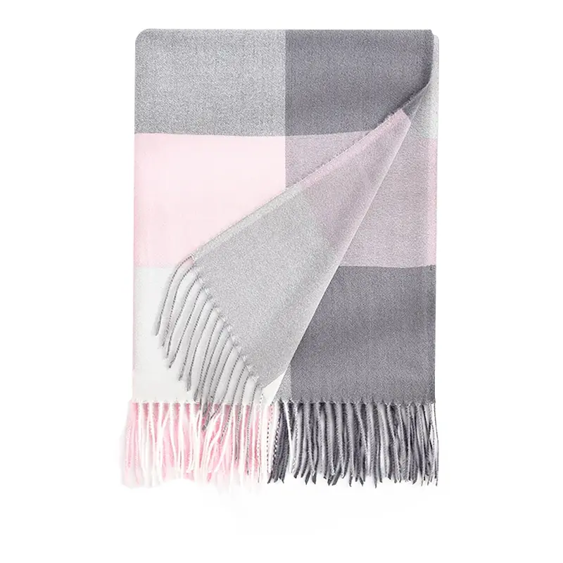 Scarves for Women, Women's Scarves, Wraps, Ladies Scarf, Striped Color Plaid Shawl, Elegant Ladies Style, Warm Comfortable and Winter Scarf, Women's Wraps, PasModazoneinas. - 3