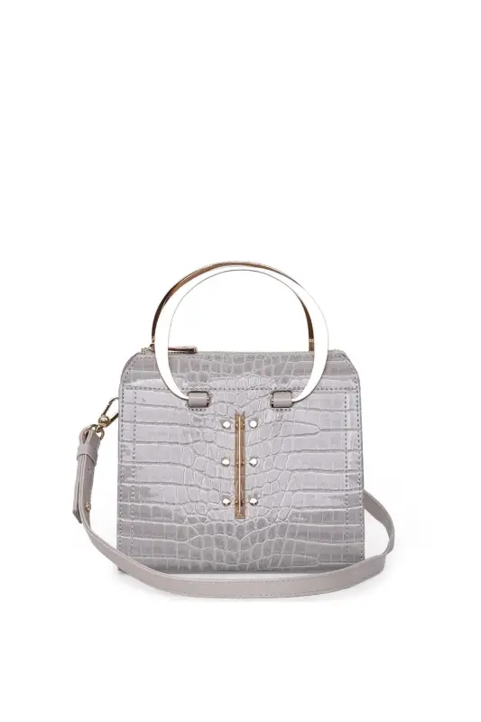 Scheat Gray Women's Hand and Shoulder Bag - 11