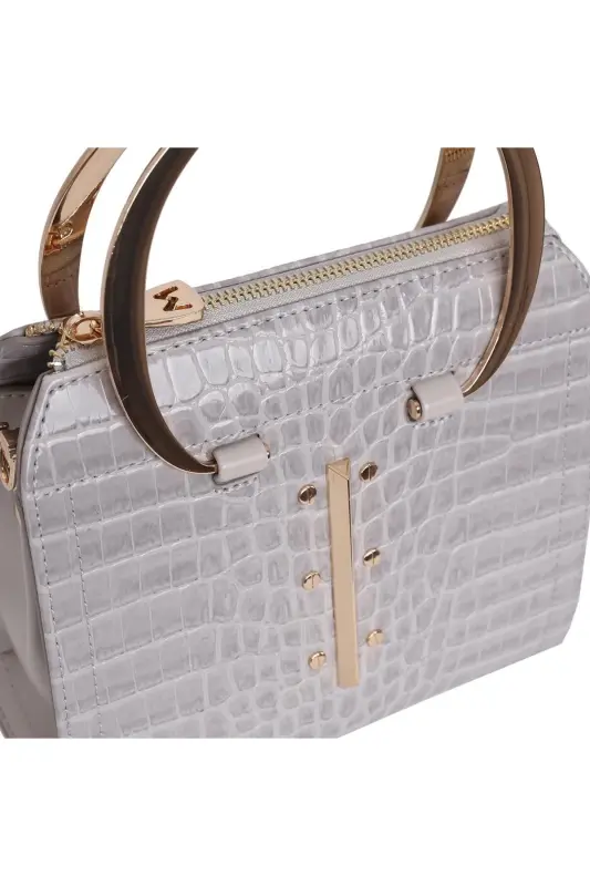 Scheat Gray Women's Hand and Shoulder Bag - 7