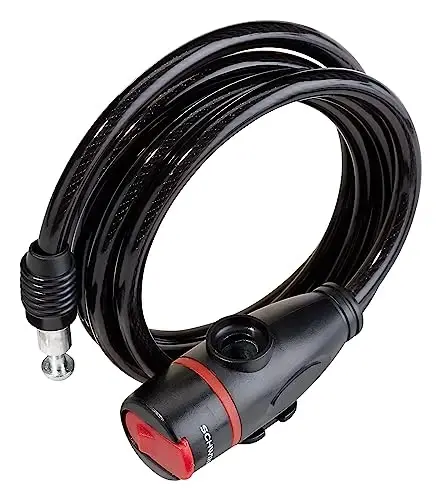 Schwinn Bike Lock with Keys, 3, 4, 5 or 6 ft x 8, 10, 12 or 15 mm, Black, Cable or Chain, Anti Theft Protection, Bike Lock Cable for Security - 6
