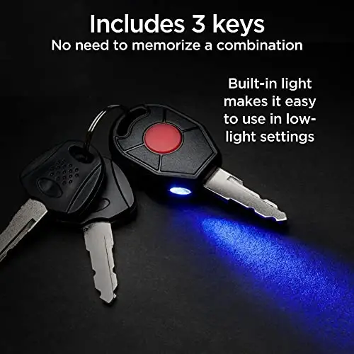 Schwinn Bike Lock with Keys, 3, 4, 5 or 6 ft x 8, 10, 12 or 15 mm, Black, Cable or Chain, Anti Theft Protection, Bike Lock Cable for Security - 3