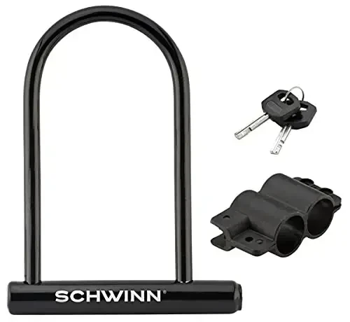 Schwinn Bike Lock with Keys, 3, 4, 5 or 6 ft x 8, 10, 12 or 15 mm, Black, Cable or Chain, Anti Theft Protection, Bike Lock Cable for Security - 1