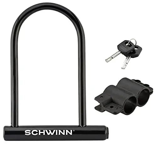 Schwinn Bike Lock with Keys, 3, 4, 5 or 6 ft x 8, 10, 12 or 15 mm, Black, Cable or Chain, Anti Theft Protection, Bike Lock Cable for Security - 1
