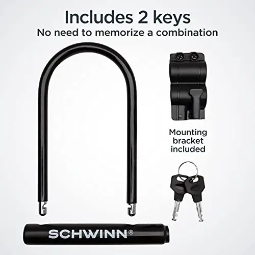 Schwinn Bike Lock with Keys, 3, 4, 5 or 6 ft x 8, 10, 12 or 15 mm, Black, Cable or Chain, Anti Theft Protection, Bike Lock Cable for Security - 3