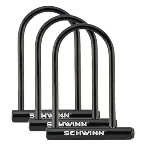 Schwinn Bike Lock with Keys, 3, 4, 5 or 6 ft x 8, 10, 12 or 15 mm, Black, Cable or Chain, Anti Theft Protection, Bike Lock Cable for Security - 1