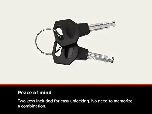 Schwinn Bike Lock with Keys, 3, 4, 5 or 6 ft x 8, 10, 12 or 15 mm, Black, Cable or Chain, Anti Theft Protection, Bike Lock Cable for Security - 5