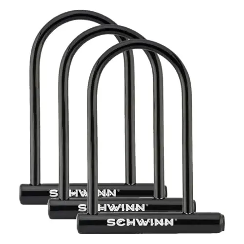 Schwinn Bike Lock with Keys, 3, 4, 5 or 6 ft x 8, 10, 12 or 15 mm, Black, Cable or Chain, Anti Theft Protection, Bike Lock Cable for Security 