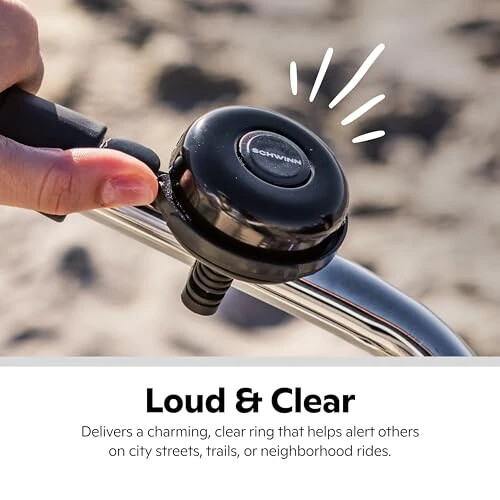Schwinn Classic Black Bike Bell, Bicycle Accessories, Kids and Adult Bikes, Easy Installation, Loud Ringing Sound - Schwinn