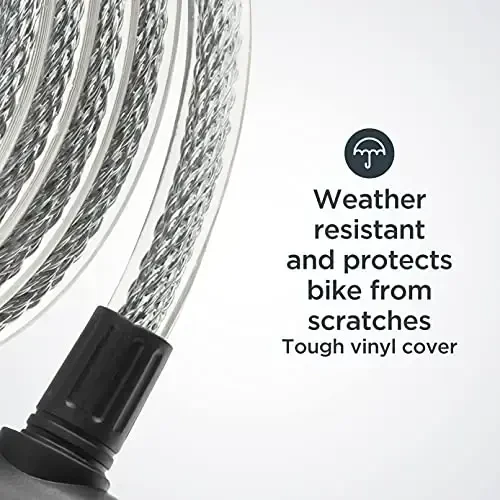 Schwinn Bike Lock with Keys, 3, 4, 5 or 6 ft x 8, 10, 12 or 15 mm, Black, Cable or Chain, Anti Theft Protection, Bike Lock Cable for Security - 4