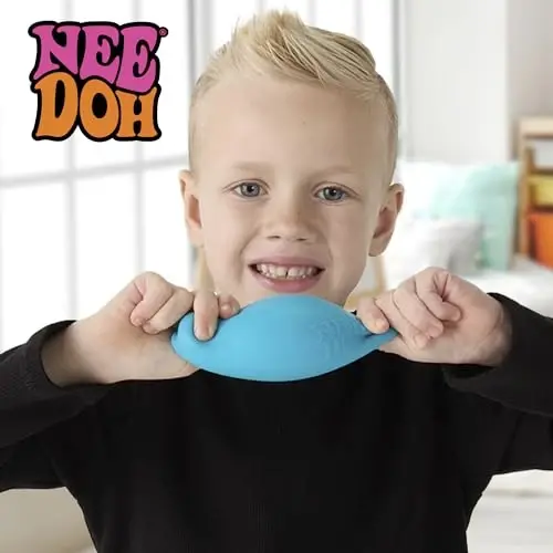 Schylling NeeDoh Original - Sensorli Fidget O'yinchoq - Moviy - 3 yoshdan kattalargacha, 1 dona (1 qutida) - 6