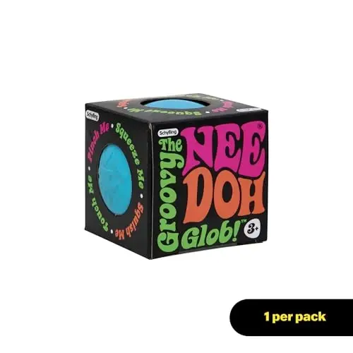 Schylling NeeDoh Original - Sensorli Fidget O'yinchoq - Moviy - 3 yoshdan kattalargacha, 1 dona (1 qutida) - 2