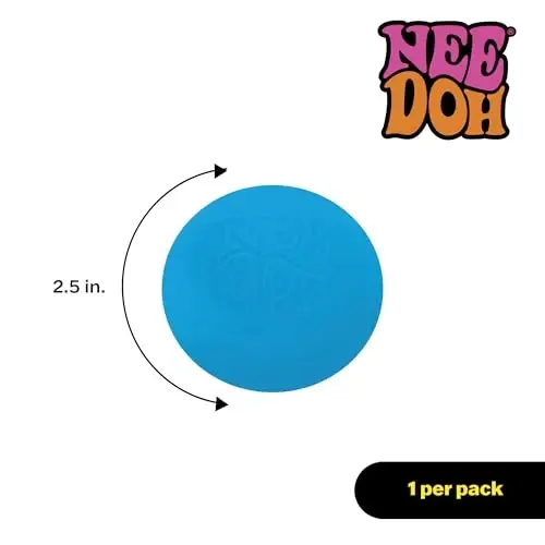 Schylling NeeDoh Original - Sensorli Fidget O'yinchoq - Moviy - 3 yoshdan kattalargacha, 1 dona (1 qutida) - 5