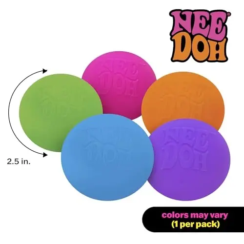Schylling NeeDoh Original - Sensory Fidget Toy - Assorted Colors - Ages 3 to Adult , 1 Count ( Pack of 1) - 5
