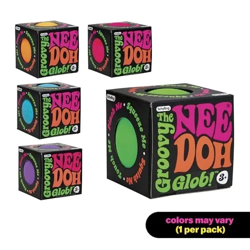 Schylling NeeDoh Original - Sensory Fidget Toy - Assorted Colors - Ages 3 to Adult , 1 Count ( Pack of 1) - SCHYLLING (1)