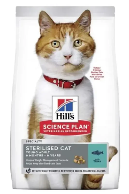 SCIENCE PLAN Корм для стерилизованных взрослых кошек с тунцом 10 кг - HILL'S