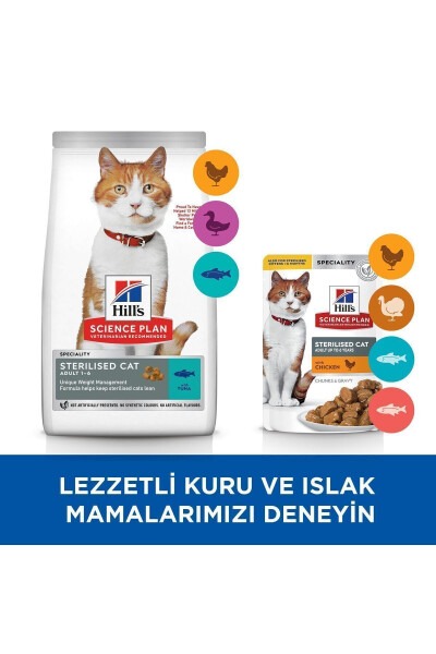 SCIENCE PLAN Sterilized Adult Cat Food with Tuna 10 Kg - 45