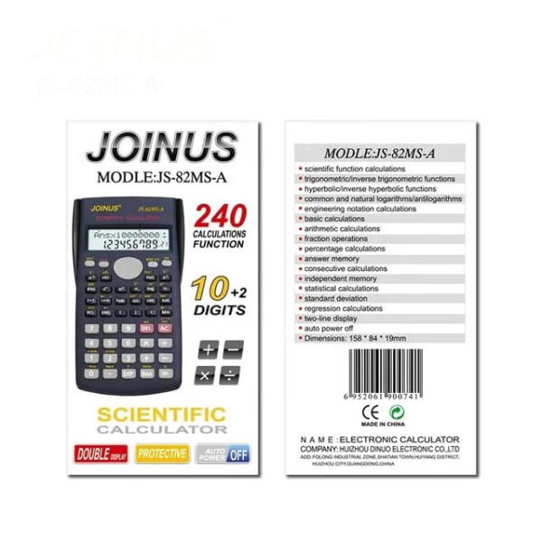 Scientific Calculator 240 Calculations Functions 10+2 Digits Model: JS-82MS-A - 5