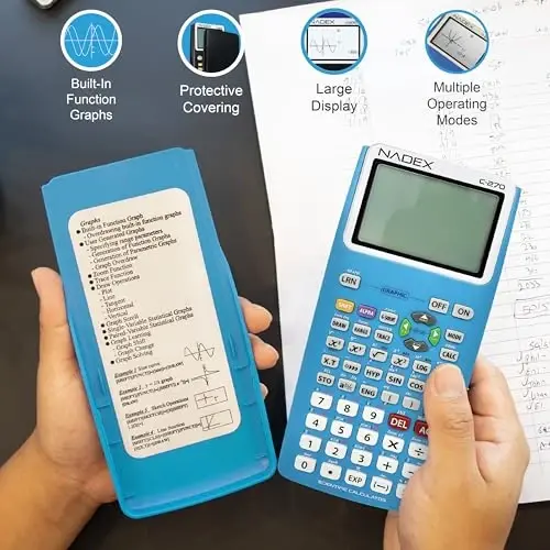 Scientific Calculator with Graph Functions for College and High School Students, Engineering, Advanced Mathematics, Calculus, Algebra, Geometery, Trigonometry, Statistics, Physics, Chemistry, Blue - 5