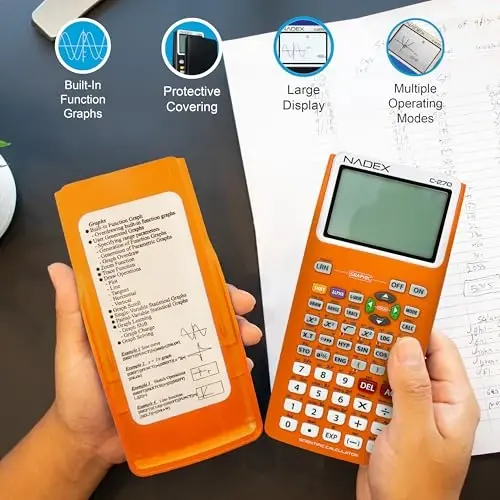 Scientific Calculator with Graph Functions for College and High School Students, Engineering, Advanced Mathematics, Calculus, Algebra, Geometery, Trigonometry, Statistics, Physics, Chemistry, Orange - 6