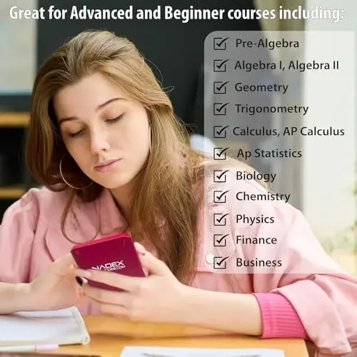 Scientific Calculator with Graph Functions for College and High School Students, Engineering, Advanced Mathematics, Calculus, Algebra, Geometery, Trigonometry, Statistics, Physics, Chemistry - Pink - 10