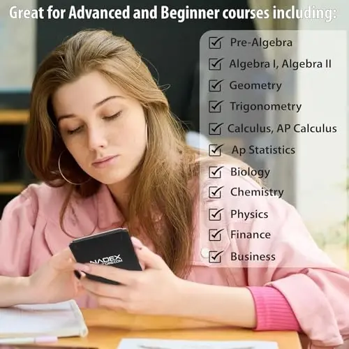 Scientific Calculator with Graph Functions for College and High School Students, Engineering, Advanced Mathematics, Calculus, Algebra, Geometery, Trigonometry, Statistics, Physics, Chemistry - Silver - 4