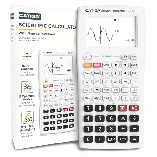 Scientific Calculator with Graphic Functions - Multiple Modes with Intuitive Interface - Perfect for Students of Beginner and Advanced Courses, High School or College - CATIGA
