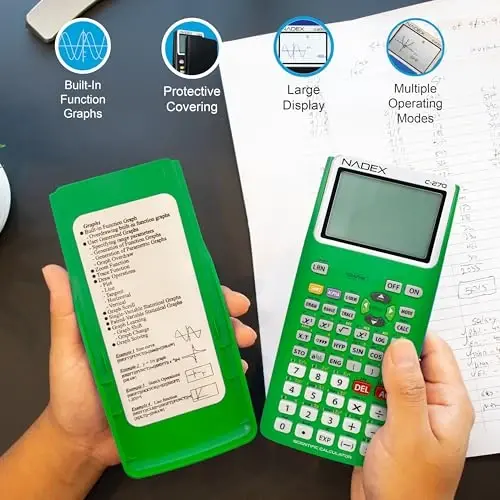 Scientific Calculator with Graphing Functions for College and High School Students, Engineering, Advanced Math, Calculus, Algebra, Geometry, Trigonometry, Statistics, Physics, Chemistry, Green - 6