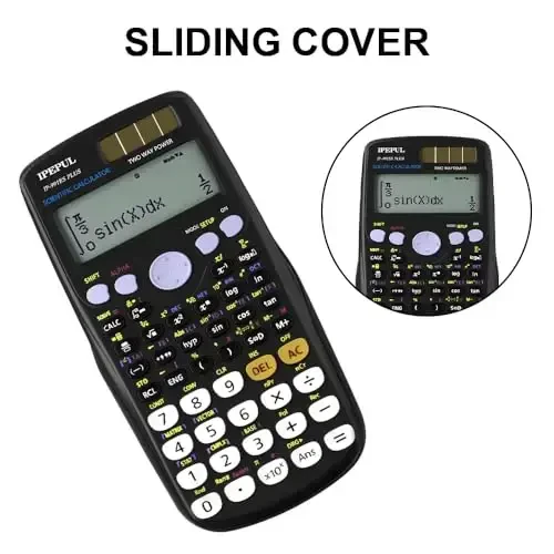 Scientific Calculators, IPepul Math Calculator with 417 Function, Solar Battery Power and 4-Lines Display, School Supplies for Middle High College Students Teachers (Black 991ES) - 7