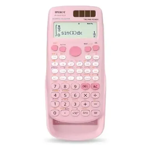 Scientific Calculators, IPEROT Pink Scientific Calculator 417 Function, Desktop Math Solar Calculators School Supplies Suitable for High School and College Students Algebra and Other Math Textbooks - IPEROT
