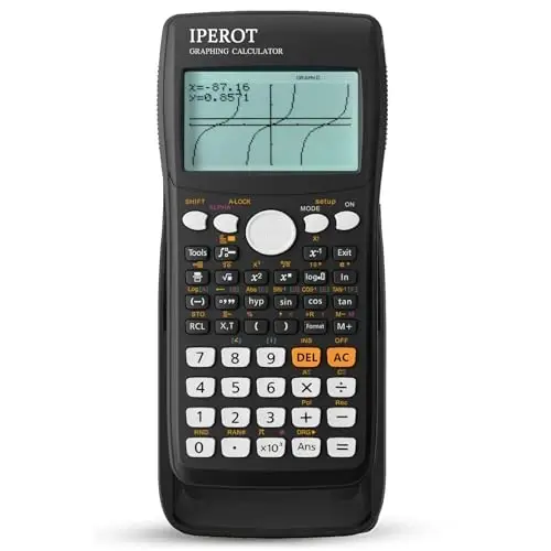 Scientific Calculators with Graphing Calculator, 10 Modes/ 4 Functions | IPEROT Graphing Calculator, Desktop Math Calculator Ideal for School Supplies, Students, College, Teachers(Black) - 1