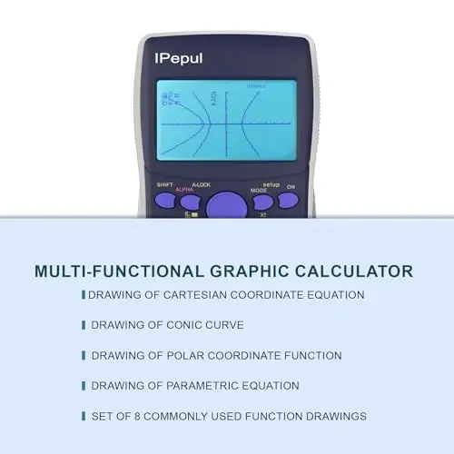 Scientific Calculators with Graphing Calculator, Ipepul Desktop Math Calculator for College Students,10 Modes/ 4 Graphing Functions, School Supplies for Middle High School Teachers Office - 3