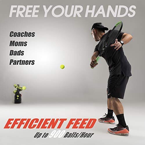 SCIFANTA Ko'chma Tenis To'pi Otish (3.7lb) O'z-o'zini O'ynash uchun | To'p Otishni O'rganuvchilar/Bolalar/Murobbiylar/Uy Kort uchun | Barcha Darajalar/Yosh uchun Aniq va Samarali Oziq-ovqat Do'sti | AC va Batareya bilan Ishlaydi - 3