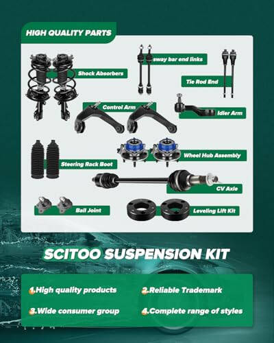 SCITOO 2PC Front Suspension Kit for Buick for Cadillac for Chevrolet for GMC for Oldsmobile for Pontiac Front Sway Bar End Links Auto Parts - 2