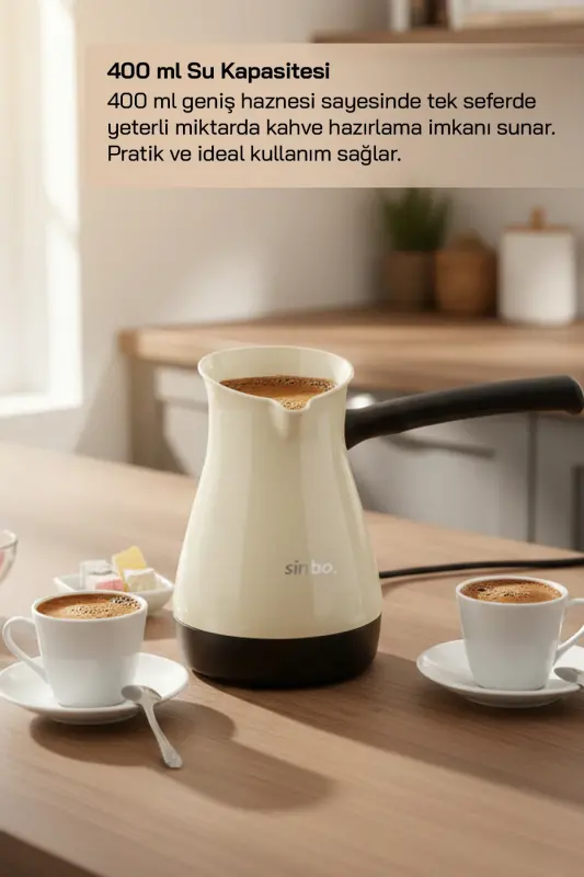 SCM-2951 Elektrikli Kahve Makinesi Cezve-bej - 3