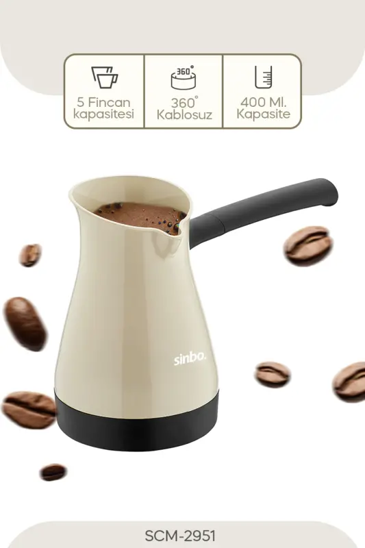 SCM-2951 Turkish Coffee Machine - Cream-cream - SINBO