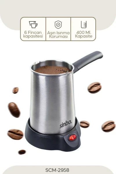 SCM-2958 Cordless Electric Kettle - Stainless Steel - SINBO