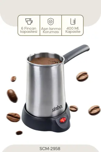 Scm-2958 Elektrikli Cezve - Inox - Gri - 1