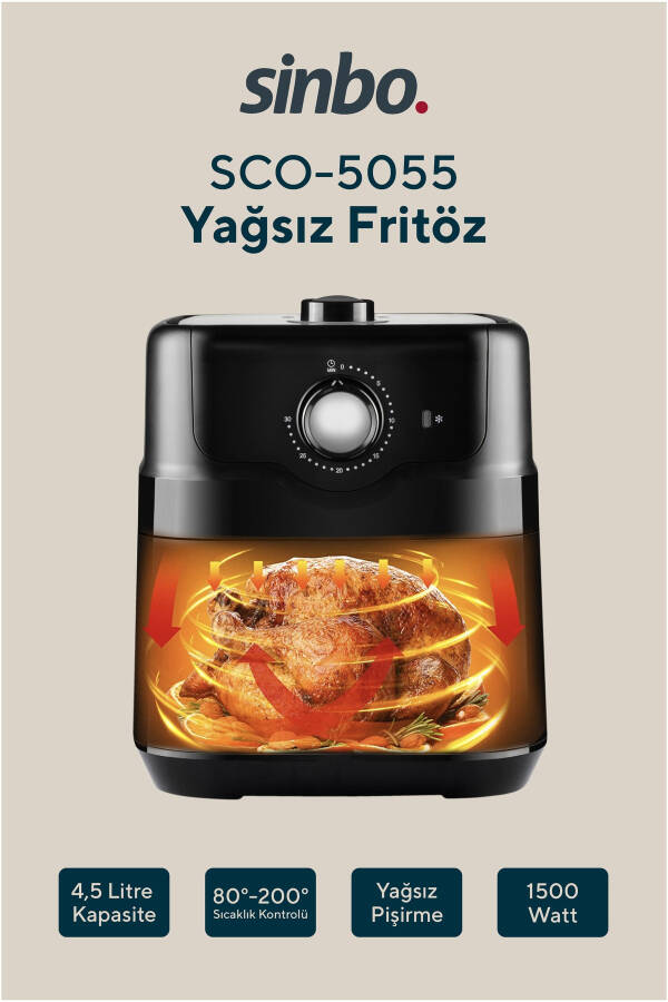 SCO-5055 Hava Fritözü - 4.5LT - 2